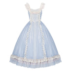 Island Diary - Short and Long Sweet Lolita JSK Dress & Sets — Long JSK / S / Blue