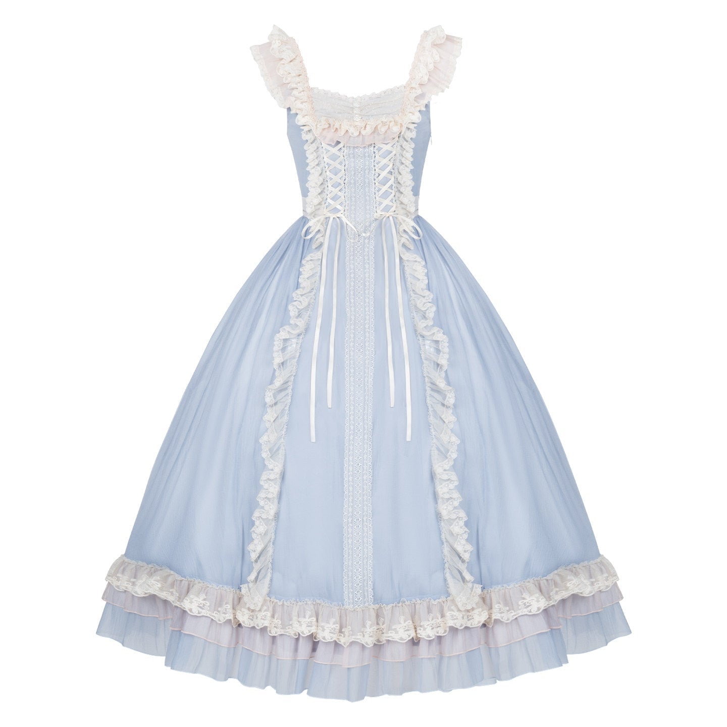 Island Diary - Short and Long Sweet Lolita JSK Dress & Sets — Long JSK / S / Blue