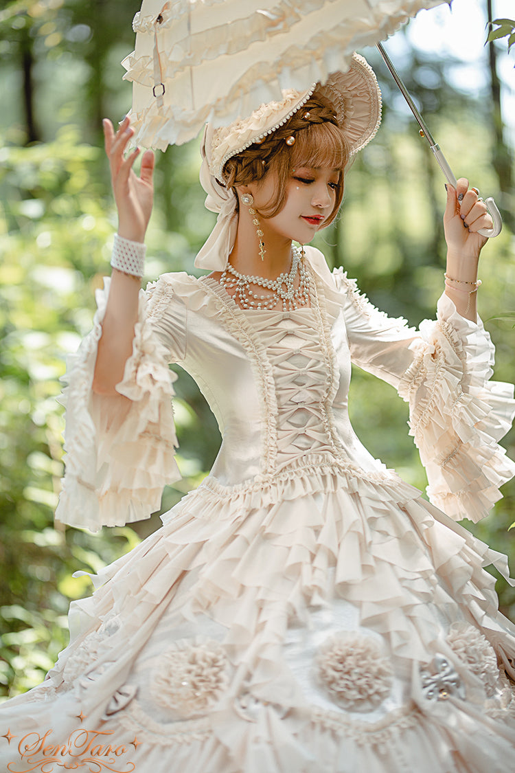 Snow Ear - Rococo Lolita OP Tea Party Dress - image 40