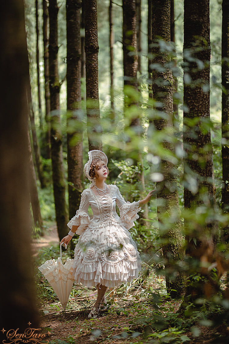 Snow Ear - Rococo Lolita OP Tea Party Dress - image 35