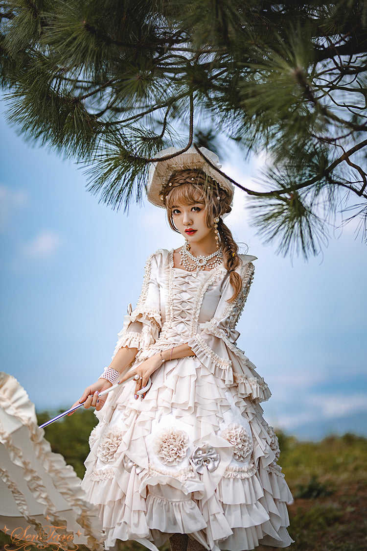 Snow Ear - Rococo Lolita OP Tea Party Dress - image 38