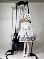 Lace Cross - White Gothic Lolita JSK, Top and Accessories - image 3