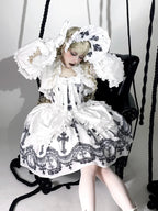 Lace Cross - White Gothic Lolita JSK, Top and Accessories - image 4
