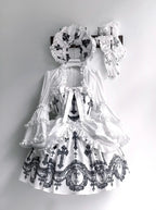 Lace Cross - White Gothic Lolita JSK, Top and Accessories - image 2