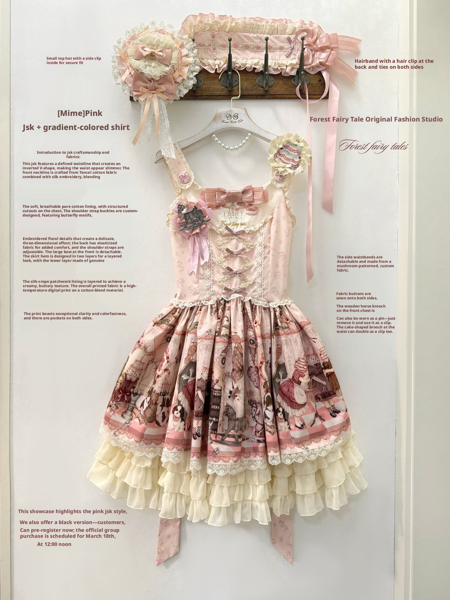 Mime Sweet Lolita OP and JSK Dress Set - image 25