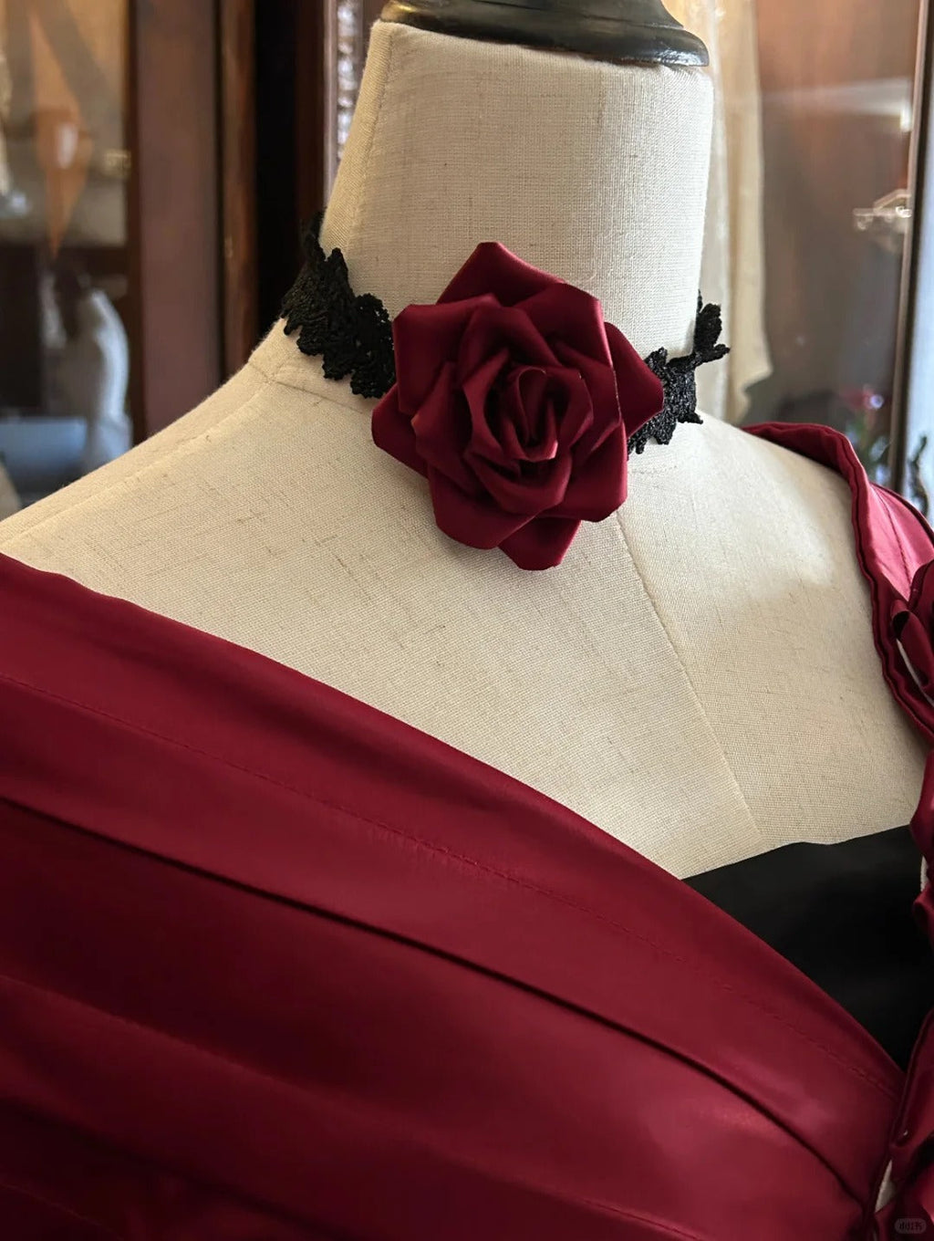 Treasure Chest Rose Lolita Red Dress - image 4