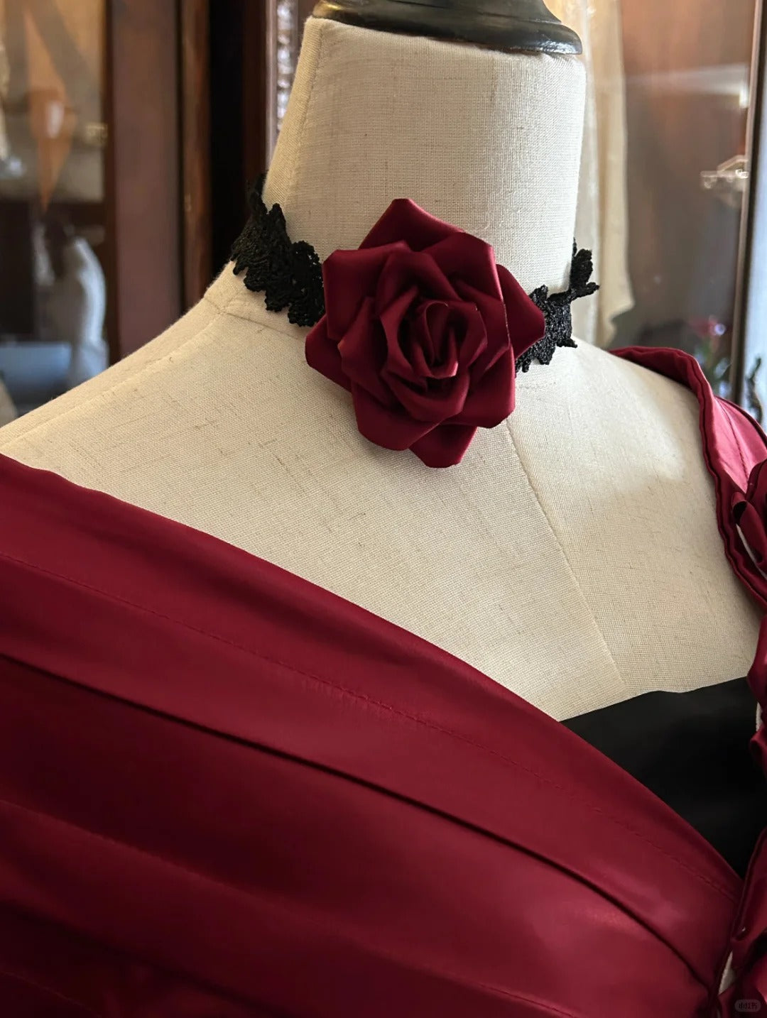 Treasure Chest Rose Lolita Red Dress - image 4