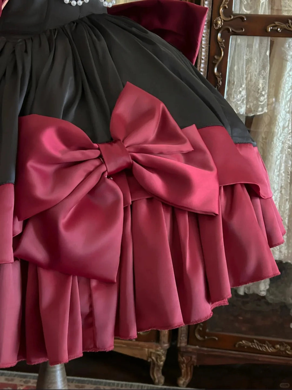 Treasure Chest Rose Lolita Red Dress - image 6
