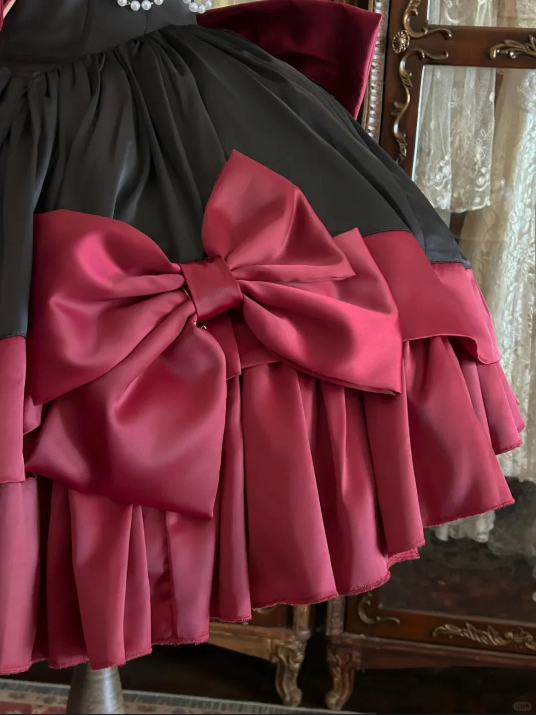 Treasure Chest Rose Lolita Red Dress - image 6