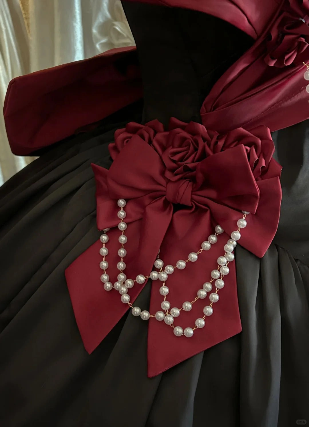 Treasure Chest Rose Lolita Red Dress - image 5