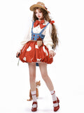 Mushroom Girl of the Treehouse Store Lolita JSK, Blouse and Hat - image 13
