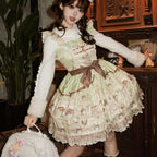 Popoco Mint Green Bunny Print Bubble Sweet Lolita JSK Dress - image 4