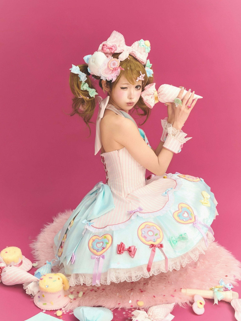 Miss Donut - Sweet Lolita JSK Dress and Accessories - image 7