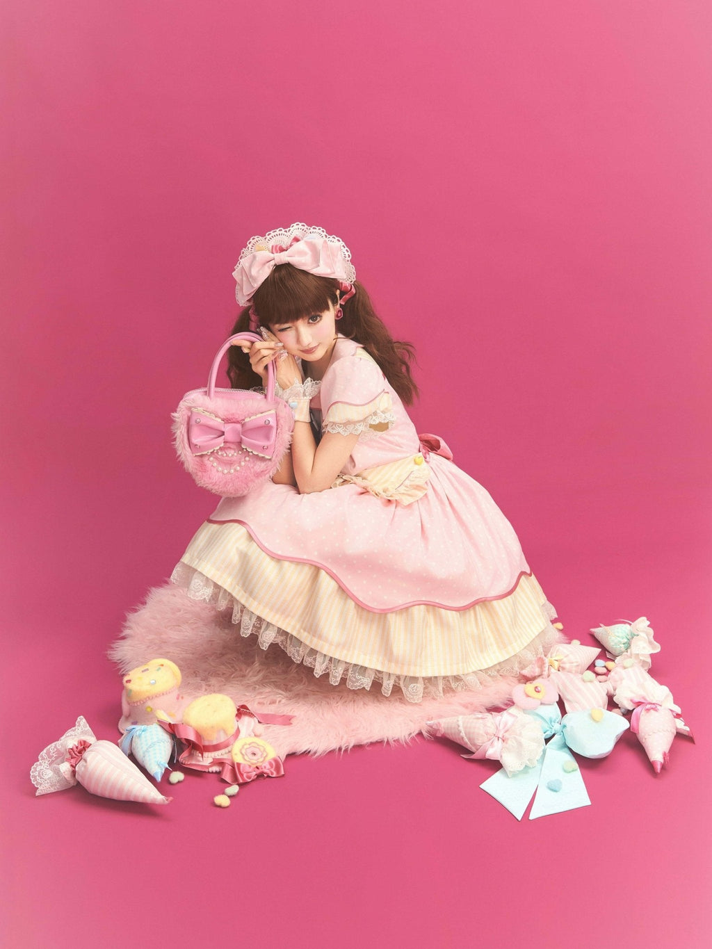 Miss Donut - Sweet Lolita OP Dress and Accessories - image 17