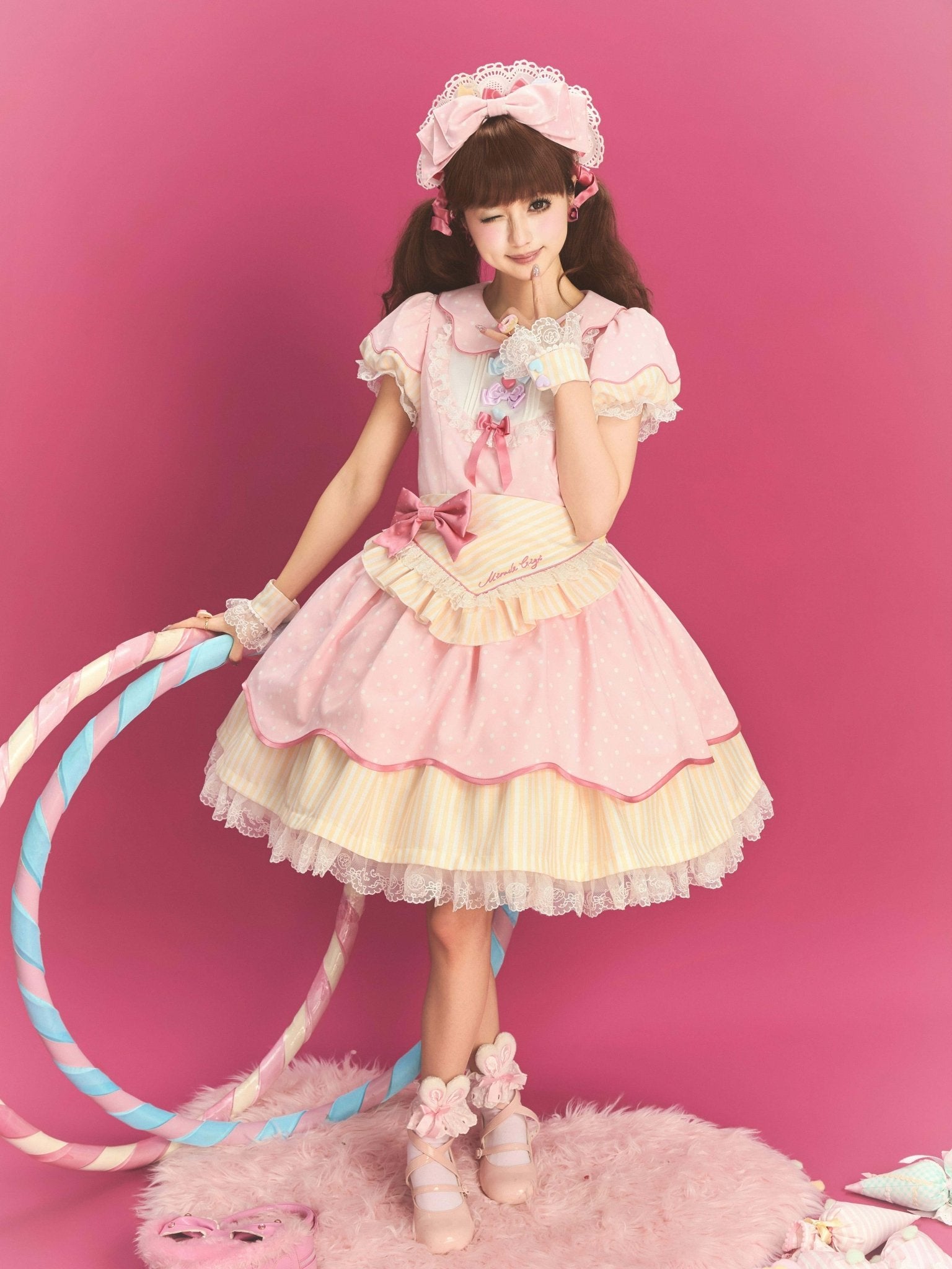 Miss Donut - Sweet Lolita OP Dress and Accessories - image 6