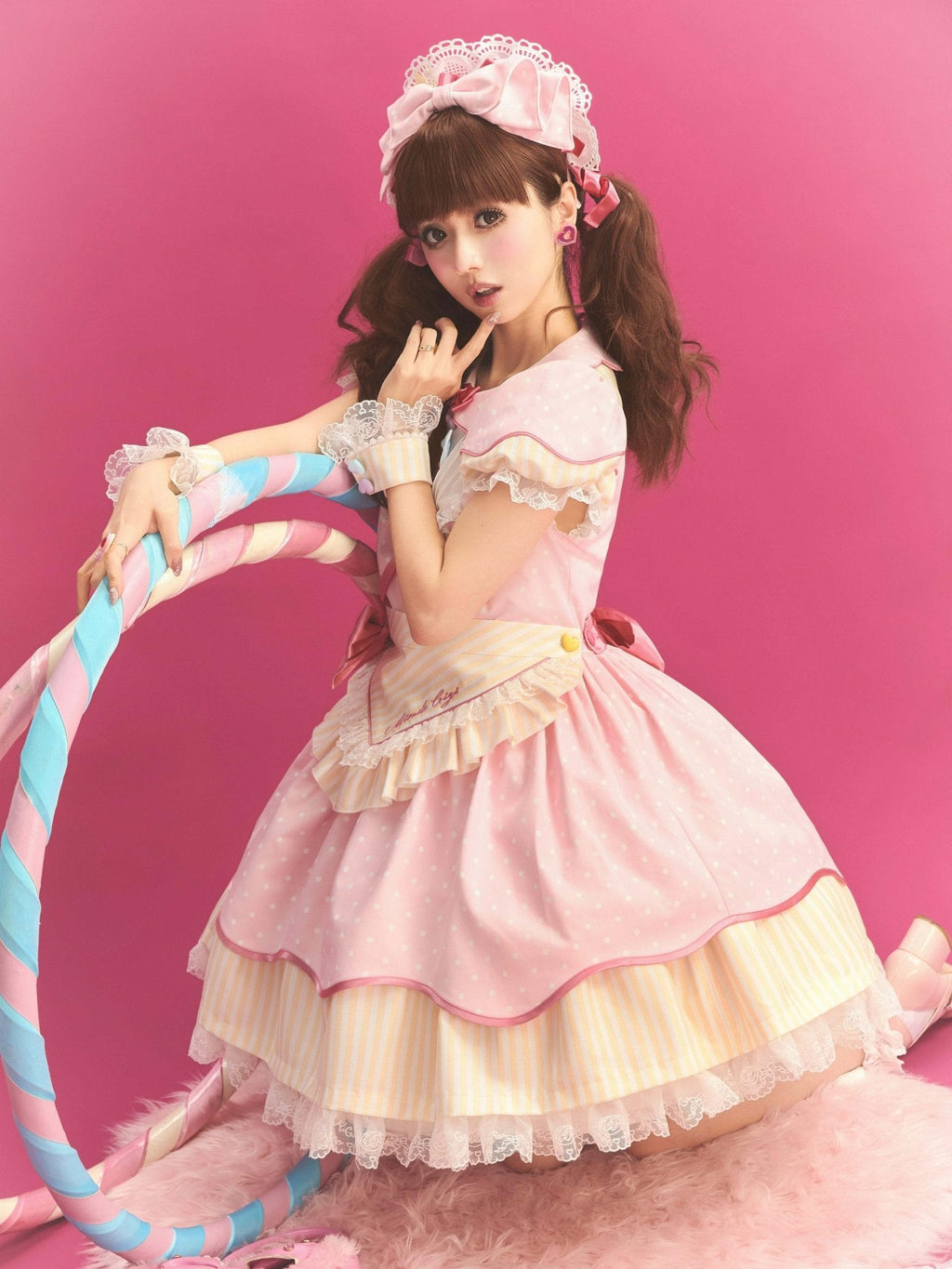 Miss Donut - Sweet Lolita OP Dress and Accessories - image 13
