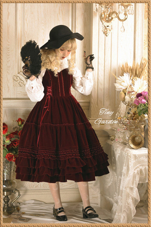 Garden Dance 2.0 - Elegant Lolita JSK Dress, Side Lace-Up - image 2