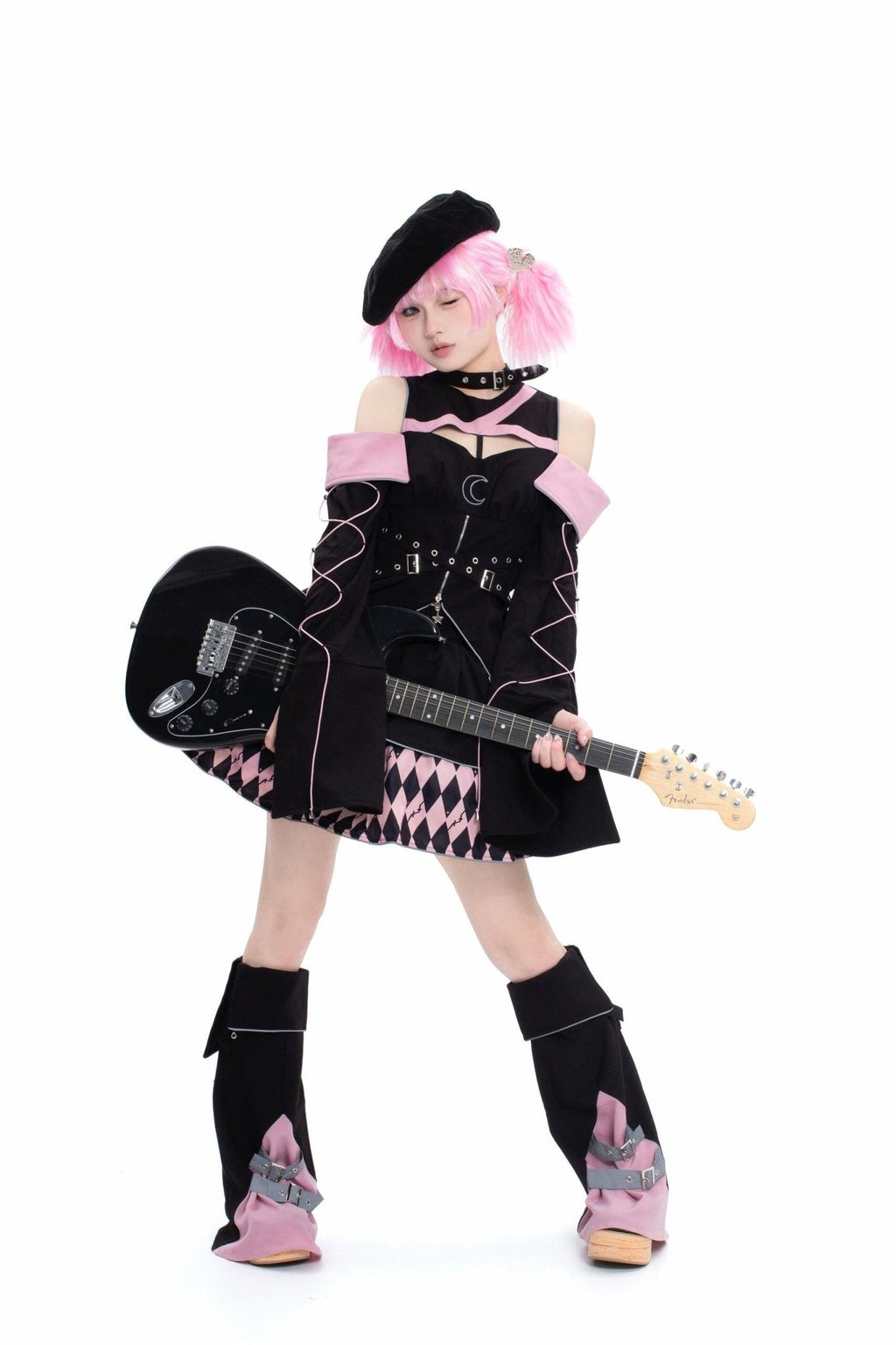 Moon Hidden Magical Girl Pink Top, Skirt and Leg Cover Set - image 6