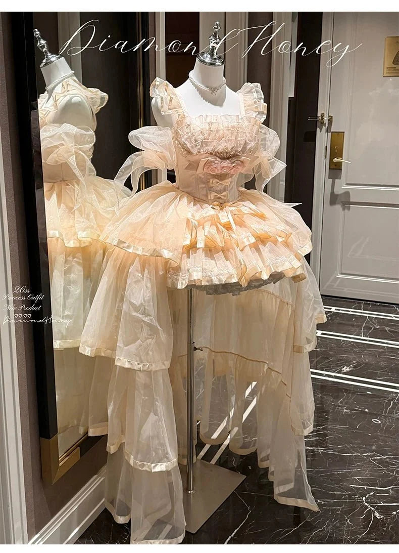 Mousse Love Song Short Ballet Bridal Lolita JSK and Accessories - image 7