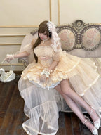 Mousse Love Song Short Ballet Bridal Lolita JSK and Accessories - image 17