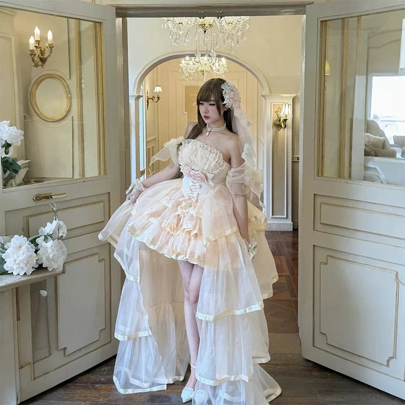 Mousse Love Song Short Ballet Bridal Lolita JSK and Accessories - image 19