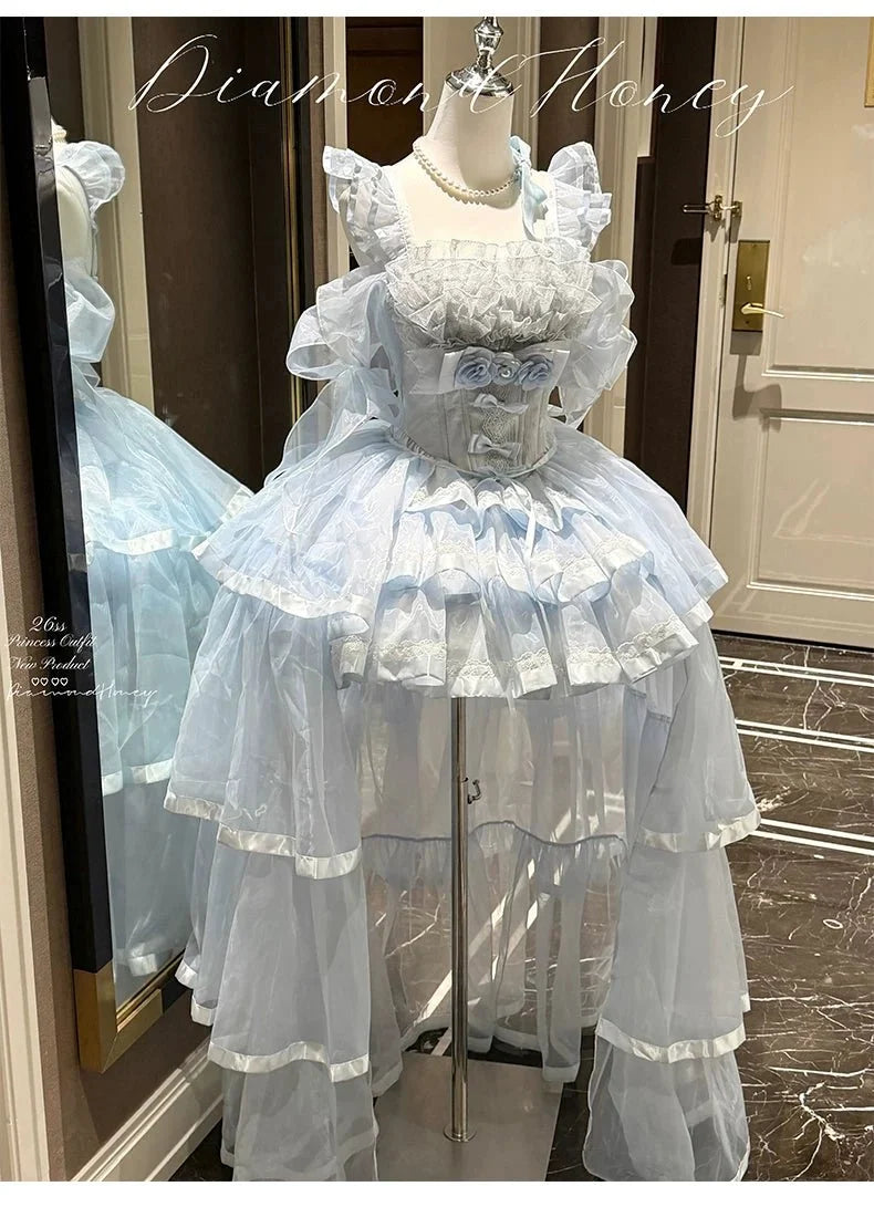 Mousse Love Song Short Ballet Bridal Lolita JSK and Accessories - image 6