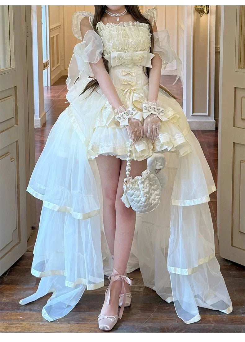 Mousse Love Song Short Ballet Bridal Lolita JSK and Accessories - image 8