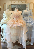 Mousse Love Song Short Ballet Bridal Lolita JSK and Accessories - image 1