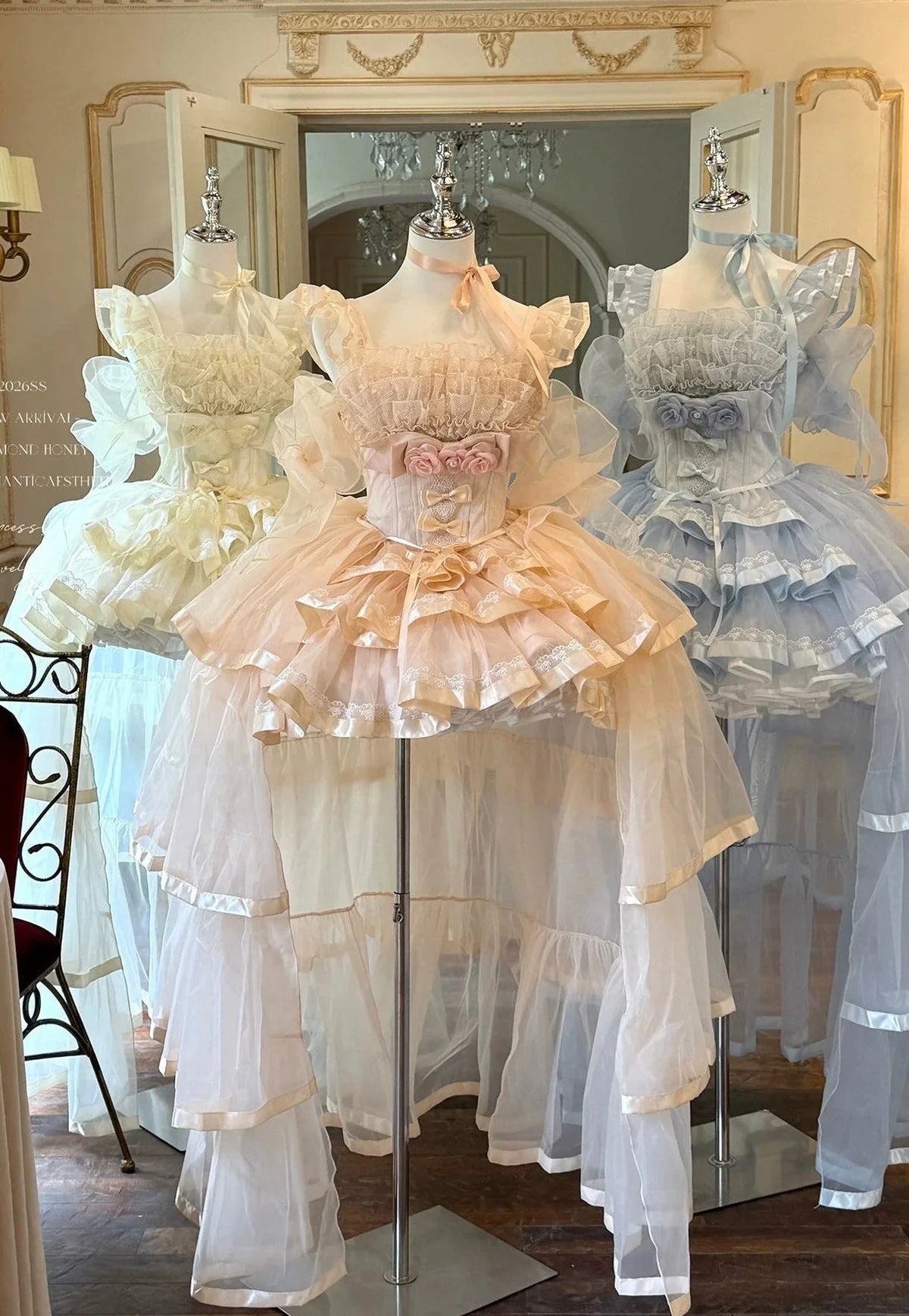 Mousse Love Song Short Ballet Bridal Lolita JSK and Accessories - image 1