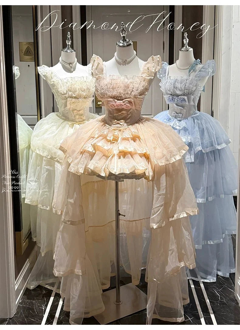 Mousse Love Song Short Ballet Bridal Lolita JSK and Accessories - image 2