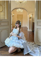 Mousse Love Song Short Ballet Bridal Lolita JSK and Accessories - image 11