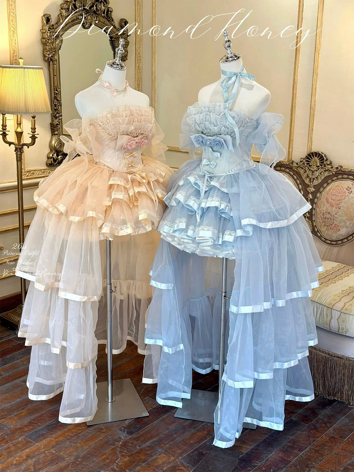 Mousse Love Song Short Ballet Bridal Lolita JSK and Accessories - image 3