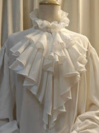 Night Drop-Shoulder Ruffle Ouji Lolita Blouse - image 3
