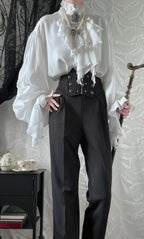 Night Drop-Shoulder Ruffle Ouji Lolita Blouse - image 6