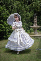Purple Memoirs Embroidered Country Lolita JSK and OP - image 22
