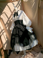 Night Prayer Vintage Gothic Lolita Blouse and Skirt Set - image 5
