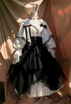 Night Prayer Vintage Gothic Lolita Blouse and Skirt Set - image 11