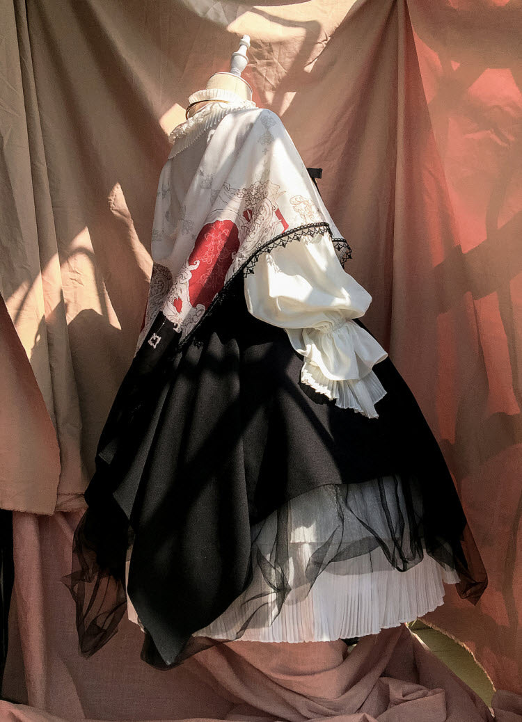 Night Prayer Vintage Gothic Lolita Blouse and Skirt Set - image 12