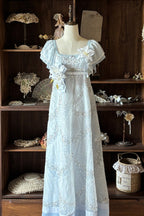Ocean Series Sky Blue Empire-Waist Classic Lolita JSK & Headband Accessories - image 1