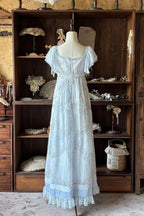 Ocean Series Sky Blue Empire-Waist Classic Lolita JSK & Headband Accessories - image 6