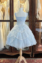 Ocean Series Sky Blue Fish Scale Classic Lolita JSK and Accessories - image 6