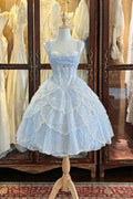 Ocean Series Sky Blue Fish Scale Classic Lolita JSK and Accessories - image 1