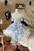 Ocean Series Sky Blue Off-Shoulder Classic Lolita JSK Set - image 6