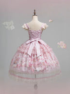Pink Jacquard Print Sweet Classic Lolita JSK and Accessories - image 21