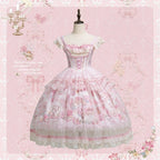Pink Jacquard Print Sweet Classic Lolita JSK and Accessories - image 23