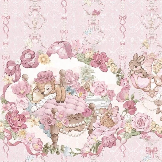 Pink Jacquard Print Sweet Classic Lolita JSK and Accessories - image 18