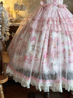 Pink Jacquard Print Sweet Classic Lolita JSK and Accessories - image 5