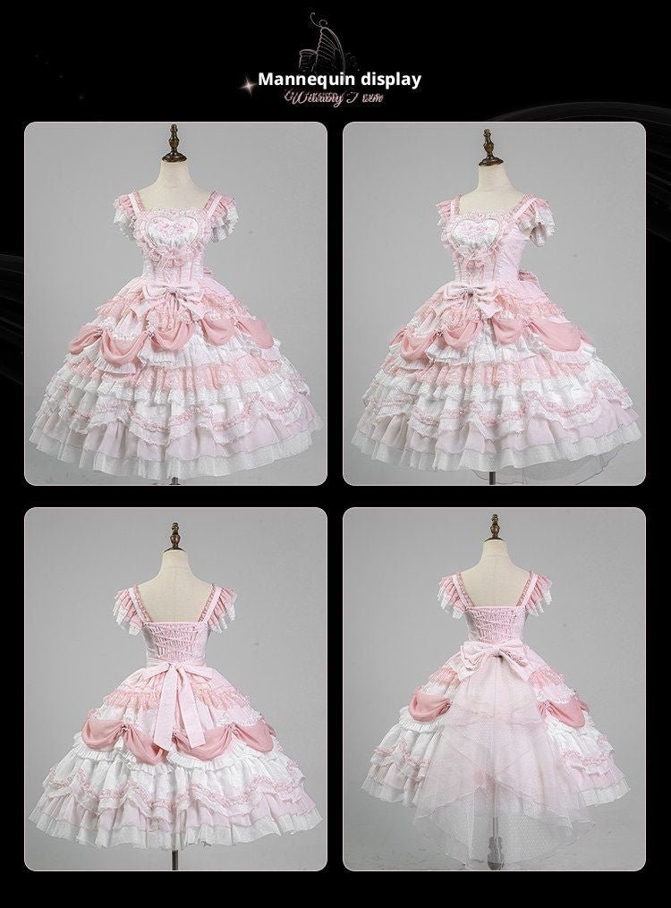 Wedding Poem Lolita JSK, Train and Bonnet Set - image 7