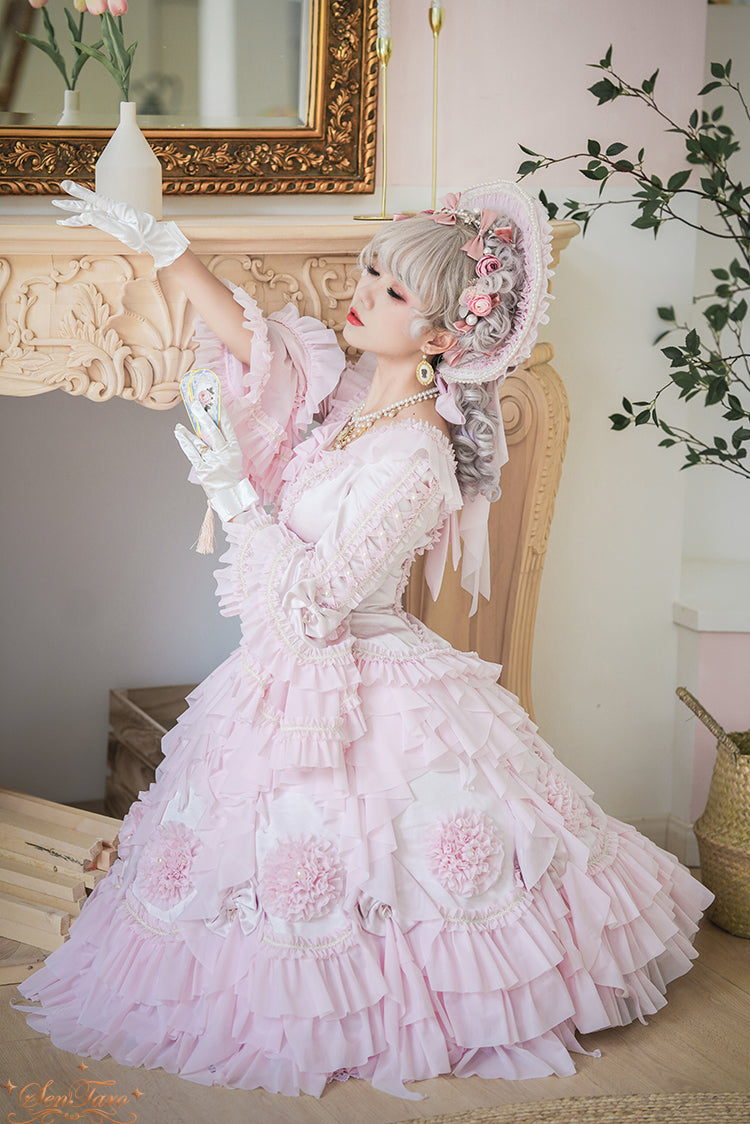 Snow Ear - Rococo Lolita OP Tea Party Dress - image 45