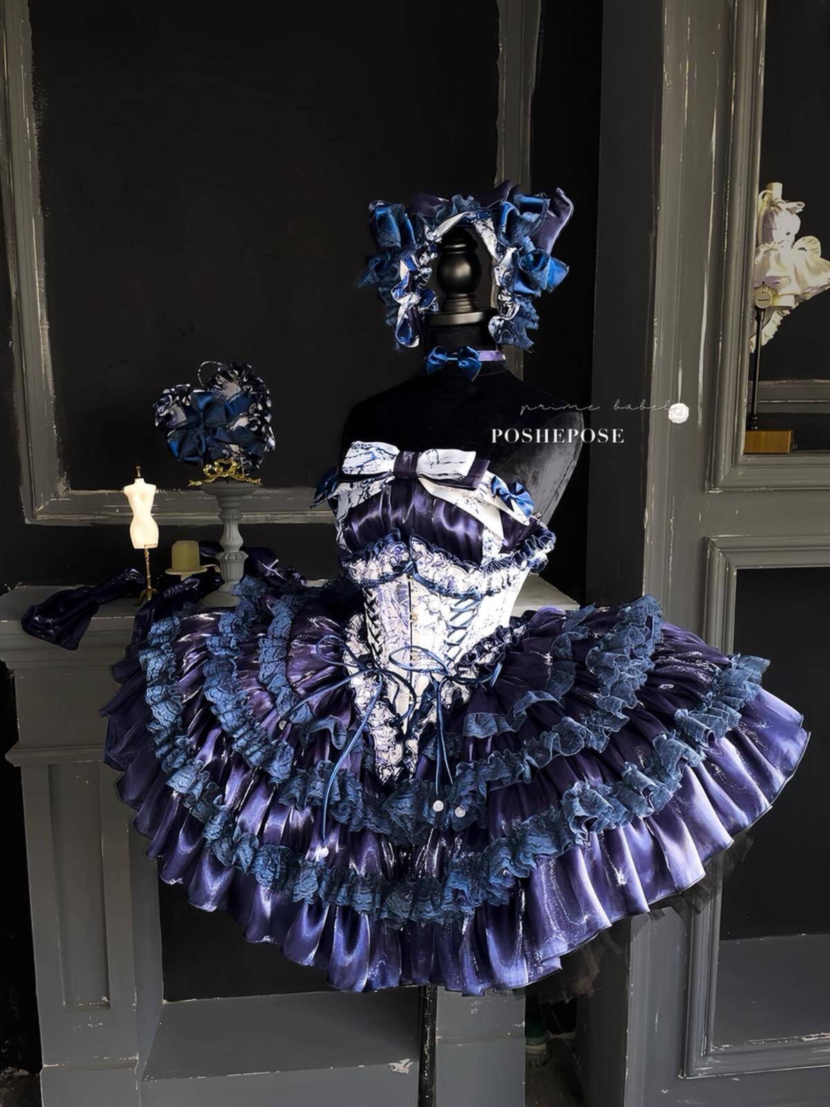 POSHEPOSE - Hidden Fox Dress Navy Edition Set - POSHEPOSE image 7